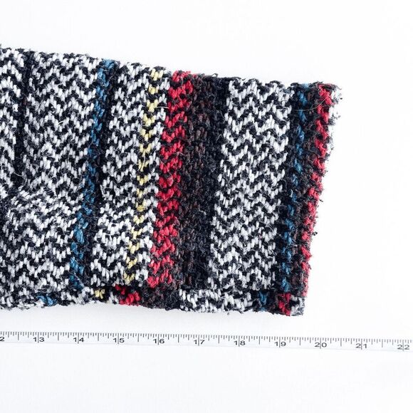 Baja Joe Men's Hooded Premium Woven Pullover Sweater Chevron Gray & Red Large - Picture 8 of 8